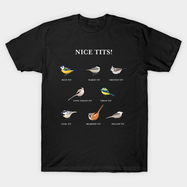 Nice Tits Funny Birdwatching T For Bird Enthusiast Birdwatching T Shirt Teepublic